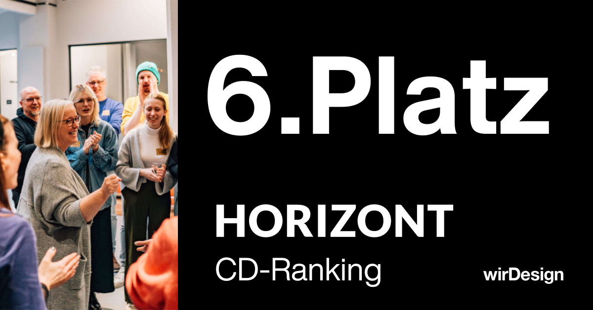 wirDesign auf Platz 6 im HORIZONT Ranking